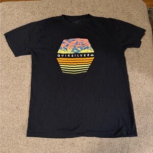 Quiksilver Navy Blue Short Sleeve Graphic Tee